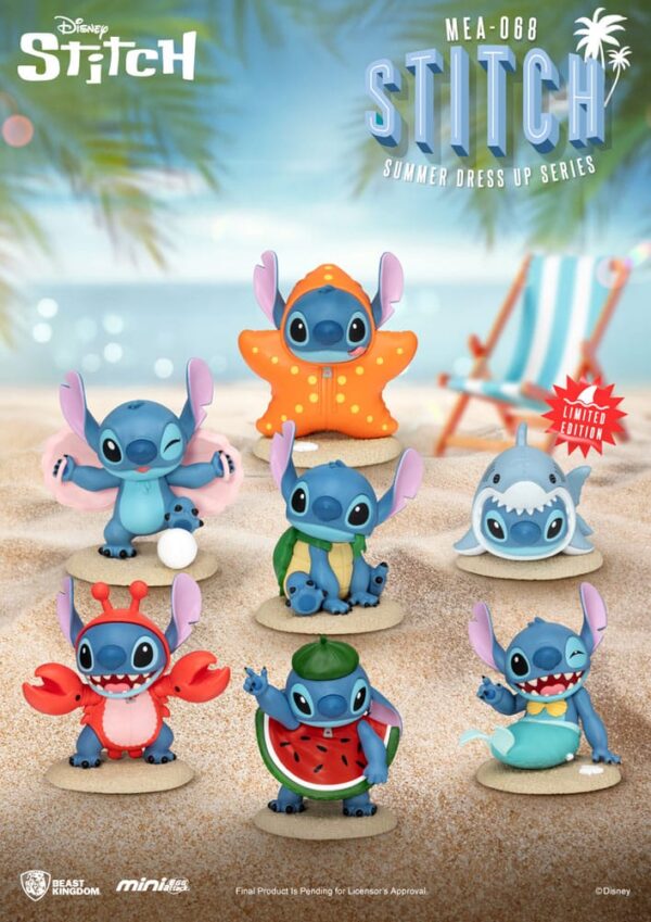 Lilo & Stitch Mini Egg Attack Figuras 10 cm Stitch summer dress up Series Assortment (6)