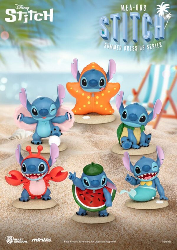 Lilo & Stitch Mini Egg Attack Figuras 10 cm Stitch summer dress up Series Assortment (6)