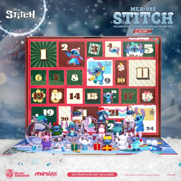 Lilo & Stitch Mini Egg Attack Advent Calendar Stitch celebration Figura Set (Cookie) 10 cm