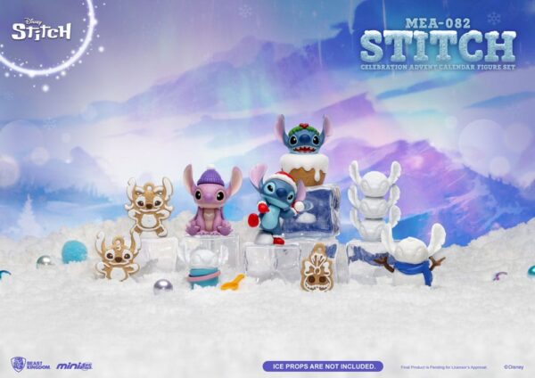 Lilo & Stitch Mini Egg Attack Advent Calendar Stitch celebration Figura Set (Cookie) 10 cm