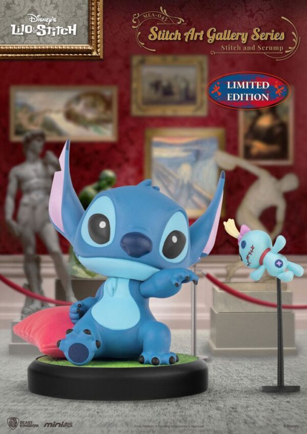 Lilo & Stitch Mini Egg Attack Figura Stitch Art Gallery Series Stitch and Scrum 8 cm