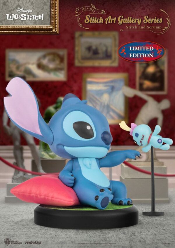 Lilo & Stitch Mini Egg Attack Figura Stitch Art Gallery Series Stitch and Scrum 8 cm