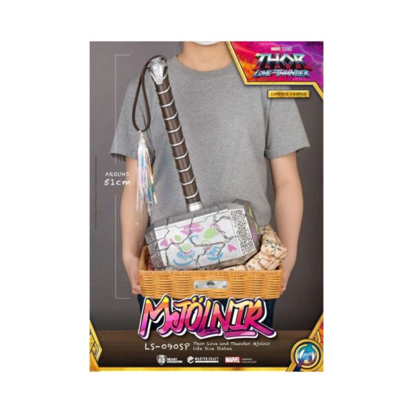 Marvel: Thor Love and Thunder - Mjolnir Love Version 1:1 Scale Szobor