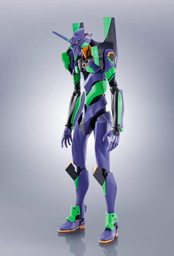 Evangelion: 3.0+1.0 Thrice Upon a Time Robot Spirits Akció Figura Side EVA  Evangelion Test Type-01 + Spear of Cassius Renewal Color Edition Reissue