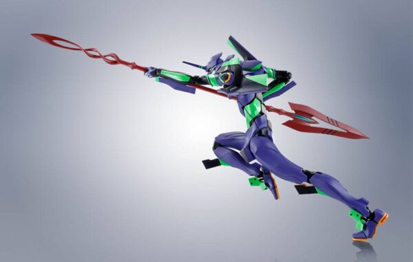Evangelion: 3.0+1.0 Thrice Upon a Time Robot Spirits Akció Figura Side EVA  Evangelion Test Type-01 + Spear of Cassius Renewal Color Edition Reissue