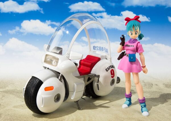 Dragon Ball S.H. Figuarts Jármű with Figura Bulma's Motorcycle Hoipoi Capsule No. 9 17 cm
