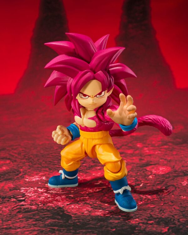 Dragon Ball Daima S.H.Figuarts Akció FiguraSuper Saiyan Level 4 Son Goku (mini) 8 cm