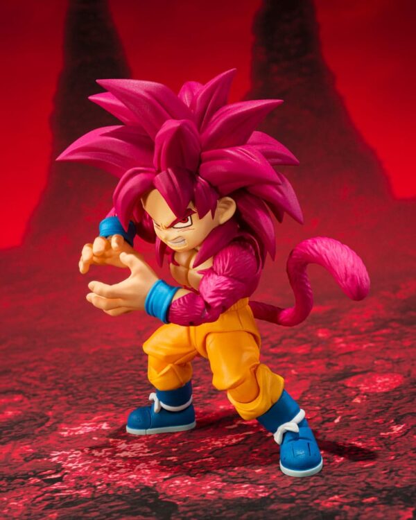 Dragon Ball Daima S.H.Figuarts Akció FiguraSuper Saiyan Level 4 Son Goku (mini) 8 cm