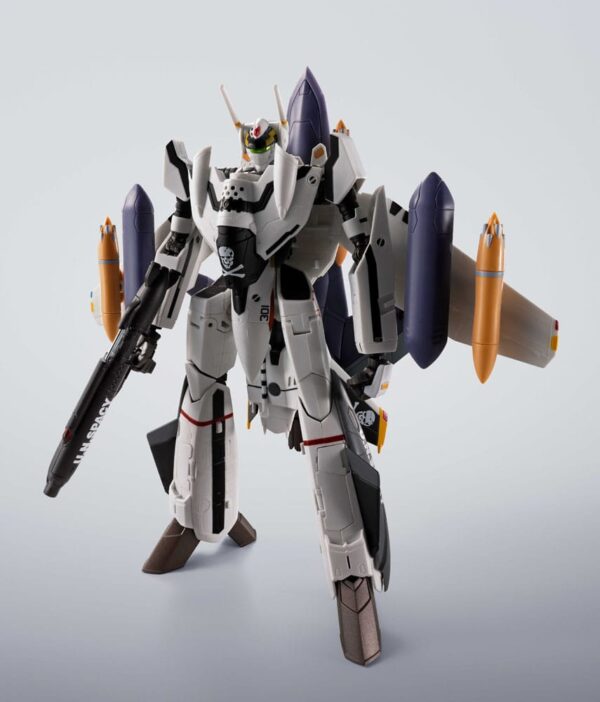 Macross 7 Hi-Metal R Akció Figura VF-0S Phoenix (Roy Focker Use) & QF-2200D-B Ghost Set 14 cm