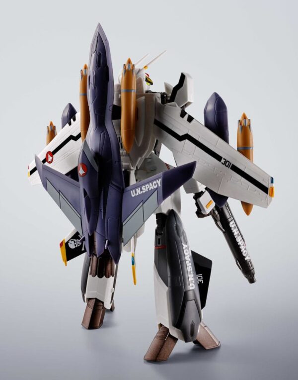 Macross 7 Hi-Metal R Akció Figura VF-0S Phoenix (Roy Focker Use) & QF-2200D-B Ghost Set 14 cm