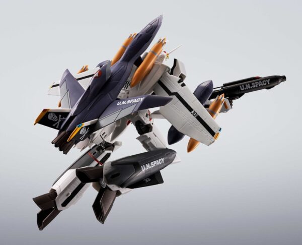 Macross 7 Hi-Metal R Akció Figura VF-0S Phoenix (Roy Focker Use) & QF-2200D-B Ghost Set 14 cm