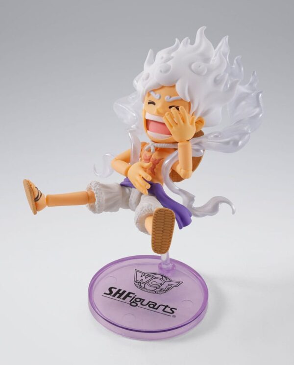 One Piece World Collactable Figuras x S.H. Figuarts Akció Figura Monkey D. Luffy Gear 5 8 cm