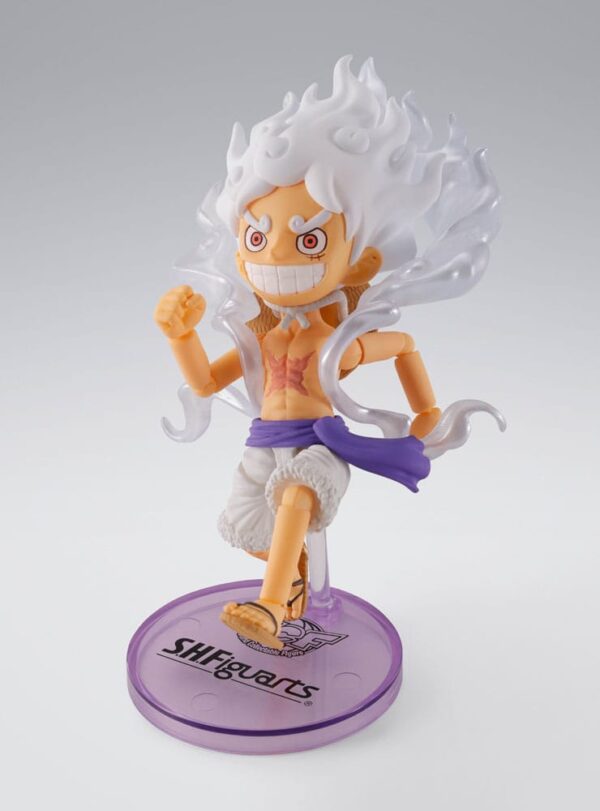 One Piece World Collactable Figuras x S.H. Figuarts Akció Figura Monkey D. Luffy Gear 5 8 cm