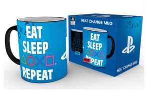 PlayStation Bögre Hőre Változó Eat Sleep Play Repeat