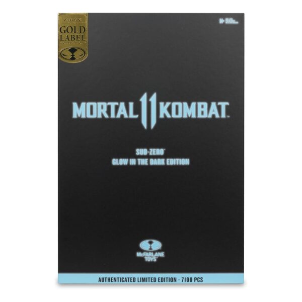 Mortal Kombat Akció Figura Glow in the Dark Edition Sub-Zero (Gold Label) 18 cm