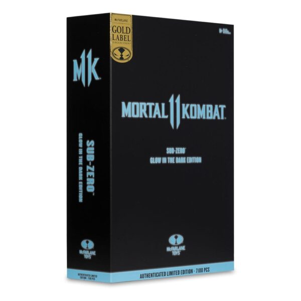 Mortal Kombat Akció Figura Glow in the Dark Edition Sub-Zero (Gold Label) 18 cm