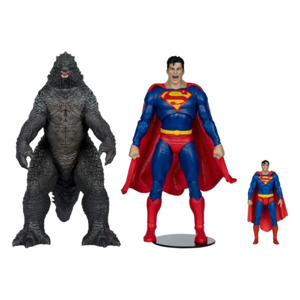 DC Justice League Monsterverse DC Multiverse Akció Figuras 2-Pack Superman Vs. Godzilla 30 cm