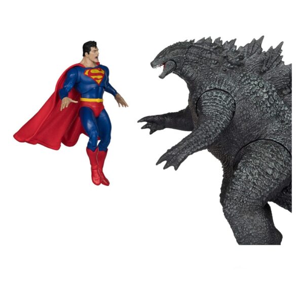 DC Justice League Monsterverse DC Multiverse Akció Figuras 2-Pack Superman Vs. Godzilla 30 cm