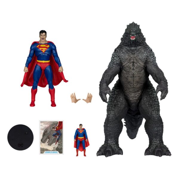 DC Justice League Monsterverse DC Multiverse Akció Figuras 2-Pack Superman Vs. Godzilla 30 cm