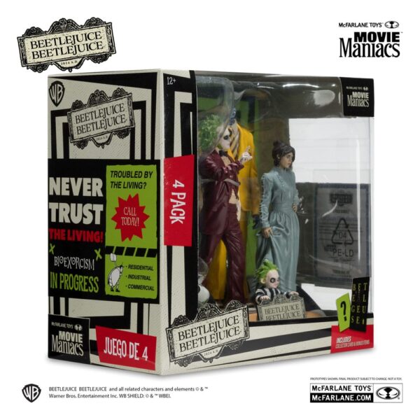 Beetlejuice Beetlejuice Movie Maniacs PVC Szobor 4-Pack 15 cm