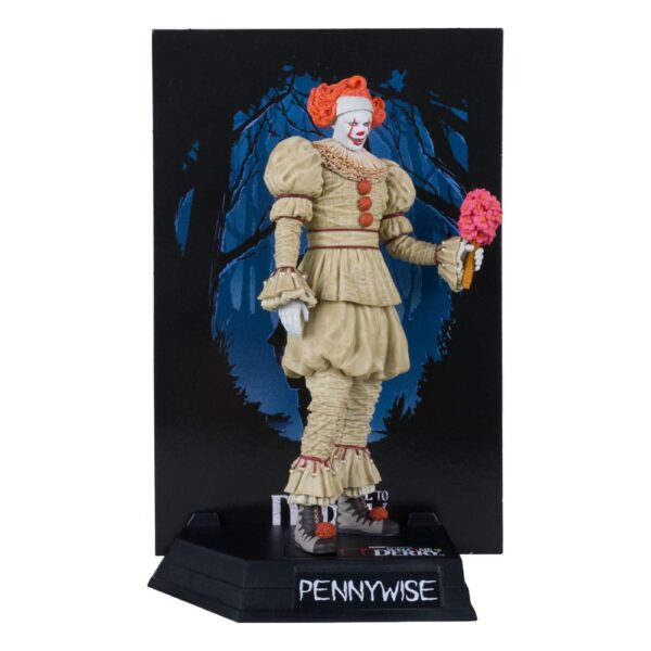 It: Welcome to Derry Movie Maniacs PVC Szobor Pennywise (Flashback) (Gold Label) 16 cm