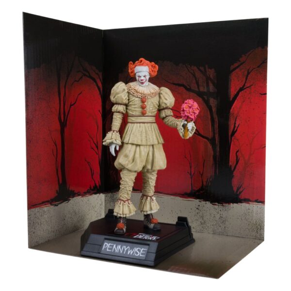 It: Welcome to Derry Movie Maniacs PVC Szobor Pennywise (Flashback) (Gold Label) 16 cm