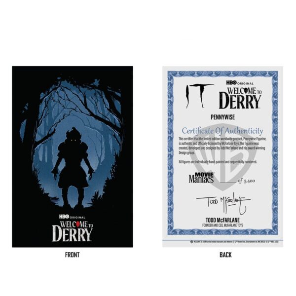 It: Welcome to Derry Movie Maniacs PVC Szobor Pennywise (Flashback) (Gold Label) 16 cm