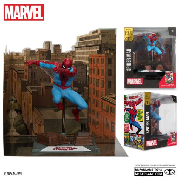 Marvel Collection PVC Szobor 1/10 Spider-Man (The Amazing Spider-Man #38) (Gold Label) 15 cm