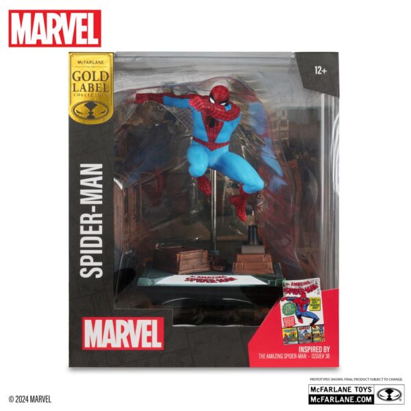 Marvel Collection PVC Szobor 1/10 Spider-Man (The Amazing Spider-Man #38) (Gold Label) 15 cm