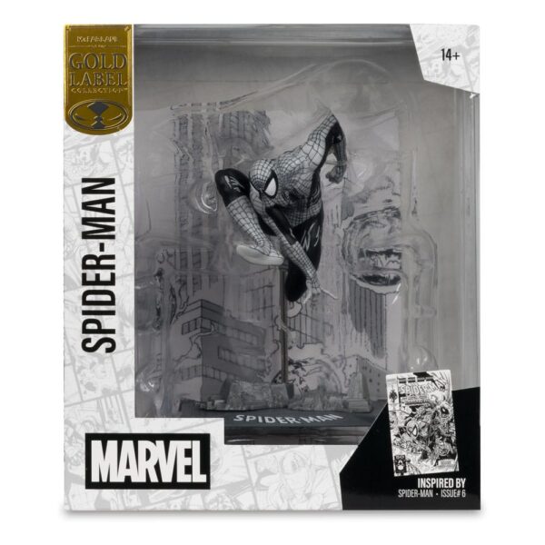 Marvel Collection PVC Szobor 1/10 Spider-Man (Spider-Man #6)(Line Art)(Gold Label) 10 cm