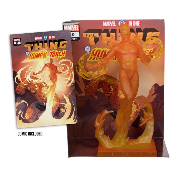 Marvel Collection PVC Szobor 1/6 Human Torch (Marvel 2 in 1 #10) 29 cm