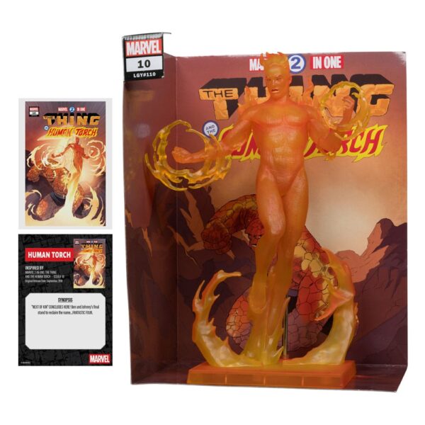Marvel Collection PVC Szobor 1/6 Human Torch (Marvel 2 in 1 #10) 29 cm
