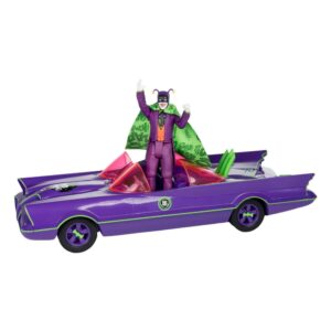 DC Retro Akció Figura with vehicle Batman 66 Batmobil with Joker (Gold Label)
