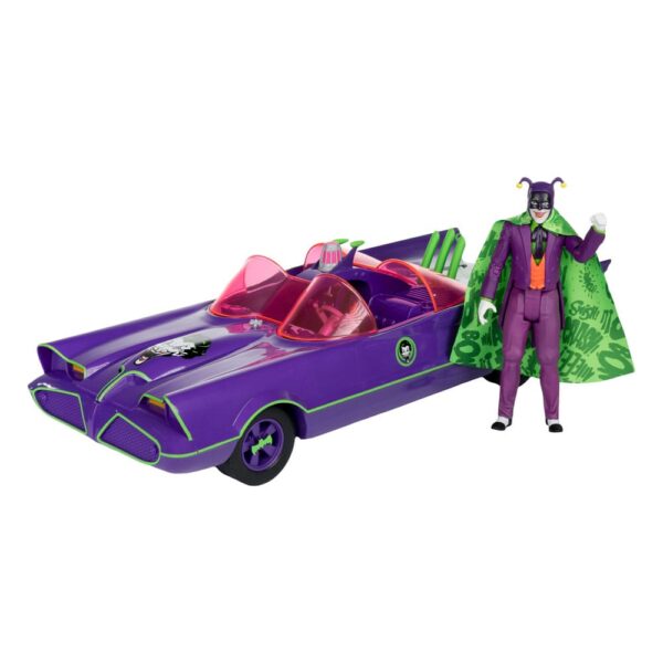 DC Retro Akció Figura with vehicle Batman 66 Batmobil with Joker (Gold Label)