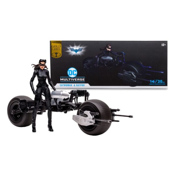 DC Multiverse Jármű Batpod with Catwoman (The Dark Knight Rises)