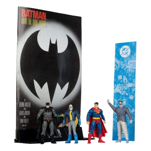 DC Direct Page Punchers Akció Figura 4-Pack Batman & Son of Batman & Superman & Joker 7 cm