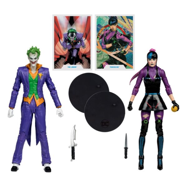DC Multiverse Akció Figuras Pack of 2 The Joker & Punchline 18 cm