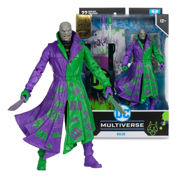 DC Multiverse Akció Figura Hush (Batman: Hush) Jokerized (Gold Label) 18 cm