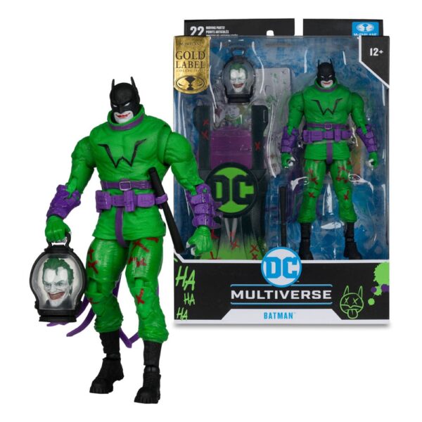 DC Multiverse Akció Figura Batman (Batman: Last Knight on Earth) Jokerized (Gold Label) 18 cm