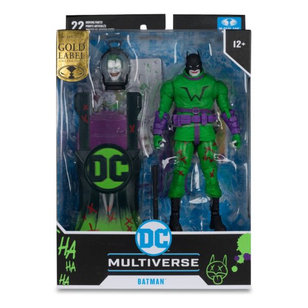 DC Multiverse Akció Figura Batman (Batman: Last Knight on Earth) Jokerized (Gold Label) 18 cm