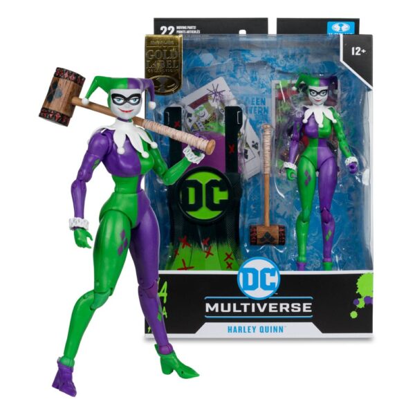DC Multiverse Akció Figura Harley Quinn (DC Classic) Jokerized (Gold Label) 18 cm