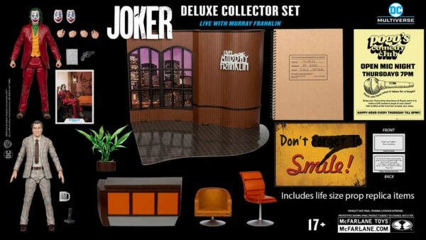 Joker DC Multiverse (Joker Movie) Deluxe Colllector Akció Figura The Joker (Live with Murray Franklin) Limited Edition 18 cm