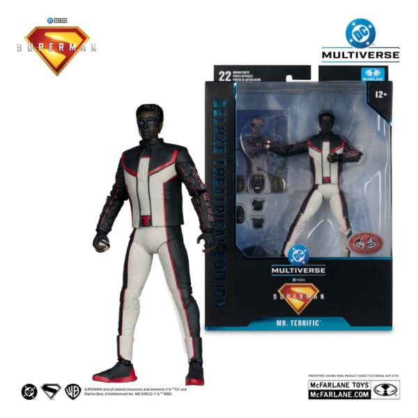 Superman (2025) DC Multiverse Deluxe Theatrical Edition Akció Figura Mr. Terrific (Red Platinum Edition) 18 cm