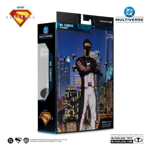 Superman (2025) DC Multiverse Deluxe Theatrical Edition Akció Figura Mr. Terrific (Red Platinum Edition) 18 cm