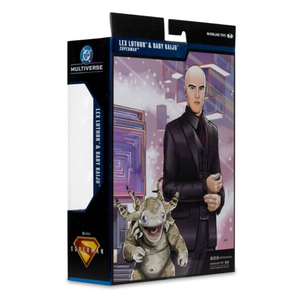 Superman (2025) DC Multiverse Deluxe Akció Figura Lex Luthor with Baby Kaiju (Deluxe Theatrical Edition) 18 cm