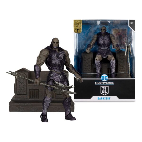 Zack Snyder's Justice League DC Multiverse Mega Akció Figura Darkseid with Throne (Gold Label) 24 cm