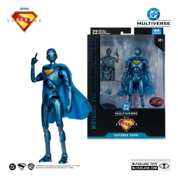 Superman (2025) DC Multiverse Deluxe Akció Figura Superman Robot (Red Platinum Edition) 18 cm