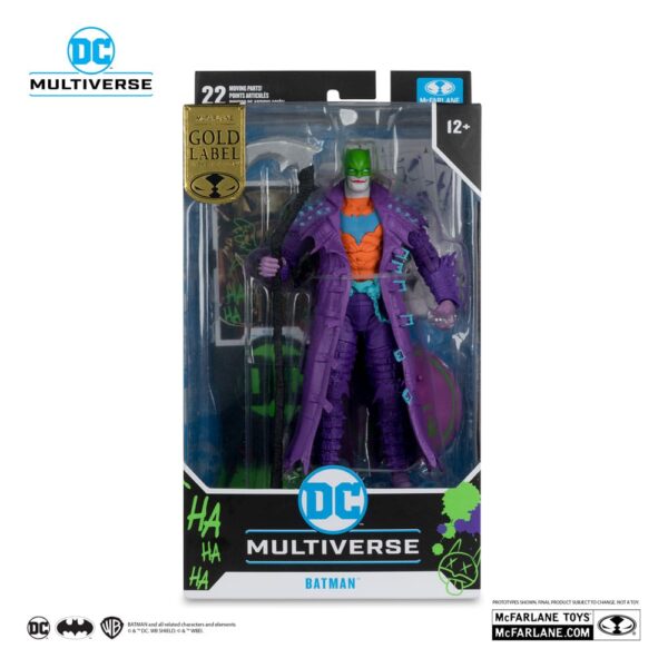 DC Multiverse Akció Figura Batman (Dark Nights: Death Metal) Jokerized (Gold Label) 18 cm