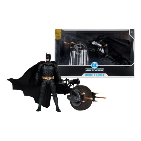 The Dark Knight DC Multiverse Akció Figura Járművel Batman & The Batpod 18 cm