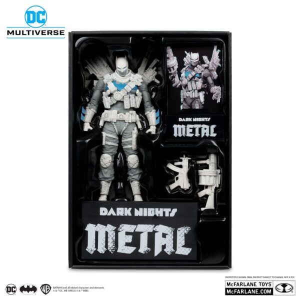 DC Multiverse Akció Figura The Grim Knight (Dark Nights Metal) (Black & White Accent Edition) (Gold Label) 18 cm